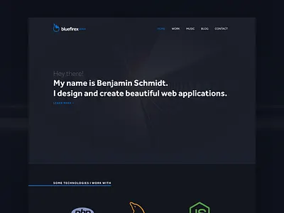 bluefirex - Portfolio for 2017 2017 bluefirex design landing layout onepage portfolio vue