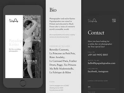 Mobile for photographer porfolio mobile photographer porfolio rwd ui ux webdesign