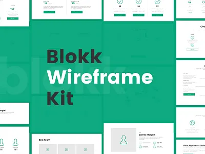 Blokk Kit: Smart hi-fi wireframe screens π fonts free freebie kit photoshop prototype sketch typeface ui ui kit ux wireframe
