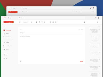 WIP - Google Gmail Redesign (Concept) IV concept gmail google inbox redesign ui user experience user interface ux
