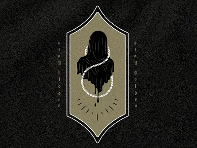 4 of 6 (2x) gold grain illustration rope texture