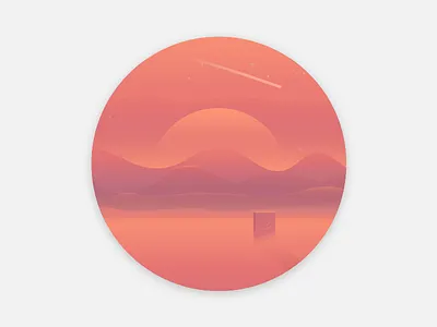 Earth in a millennium color desert gradient landscape planet sky space stars