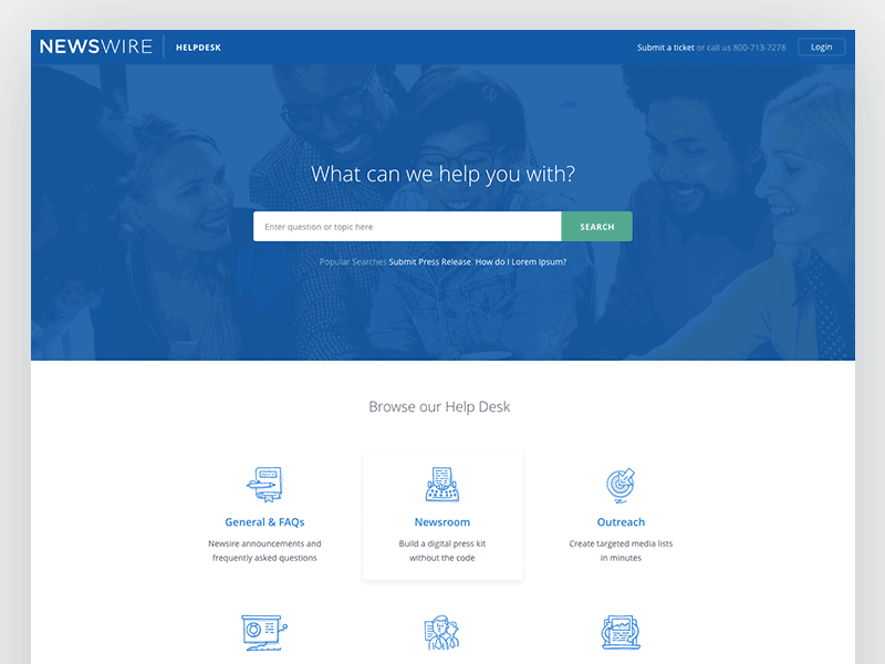 Newswire Zendesk Concept help desk newswire zendesk