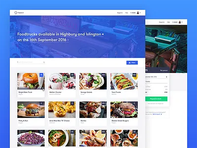 Feast It Product Design blog blu design food foodtruck profile search vendor