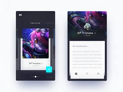 Atlas App - Browse Builds app game gaming league of legends mobile ui ux