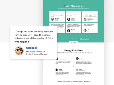 Testimonial & Success Story Cards avatar card card ui design inc material design quote testimonials ui