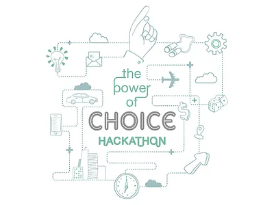 Choice Hackathon illustration poster design t shirt