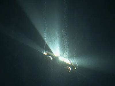 Sinking Feeling 3d accident bubbles c4d car cinema 4d particular sci fi sinking water
