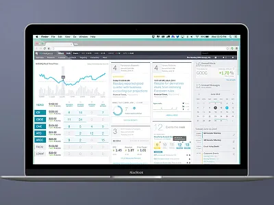 NASDAQ IR App app application clean dark dashboard graph nasdaq photoshop sketch ui ux