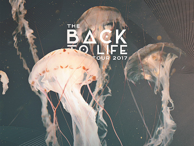 BACK TØ LIFE flyer geometry grain minimal noise photoshop poster promo summer tour warm water