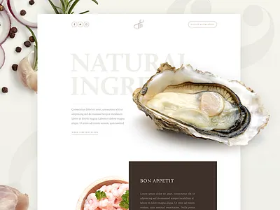 Restaurant clean design food landing page restaurant web