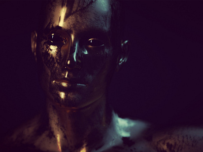 GOLDEN creogram crislabno design gold octane render