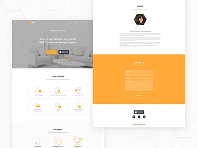 hyve website bee hive honey interior design landing page minimal modern simple ui ux