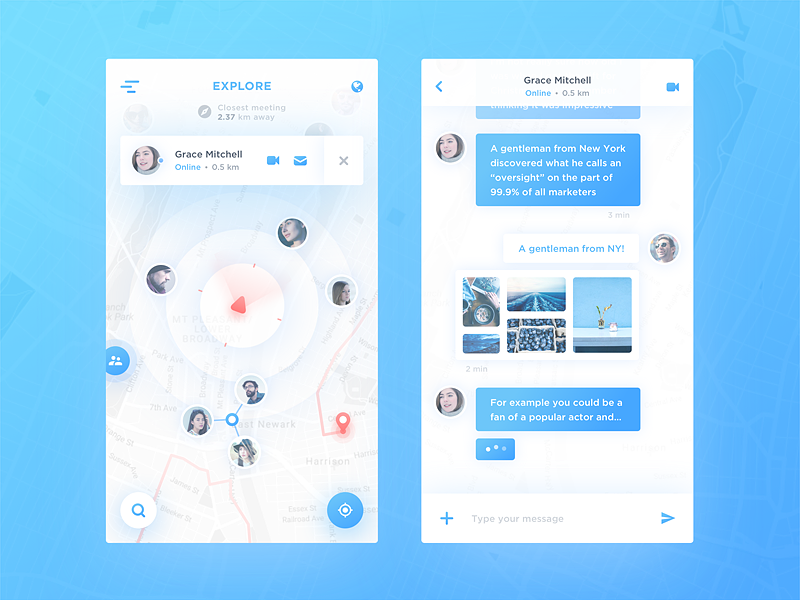 Example of Map Chat App