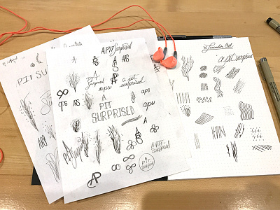 A Pit Surprised Sketches branding deodorant handmade homemade pattern patterns sketches