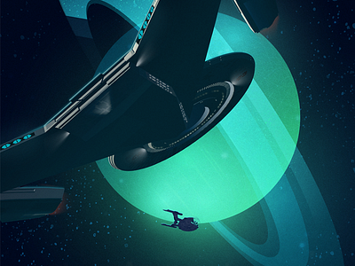 Discovery in Orbit discovery illustration illustrator ncc 1031 poster sci fi science fiction space spaceship star trek television uss discovery