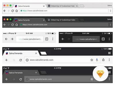 Chrome Browser UI chrome download freebie freeee gui interface sketch ui