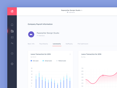HReasily - Dashboard clean dashboard desktop employee hr sidebar ui web