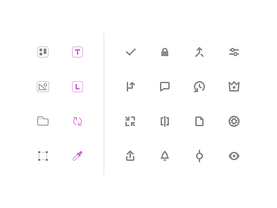 Abstract Icons checkmark comments commit compare icons master merge notifications revert settings sketch support