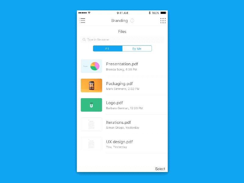 Search for a File design ux