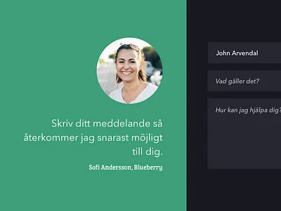 Contact Fullscreen contact form