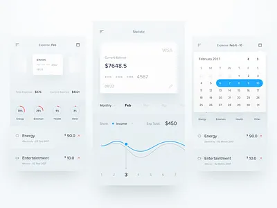 Finance app accountant app cash flow credit card expense finance income mobile statistic wallet