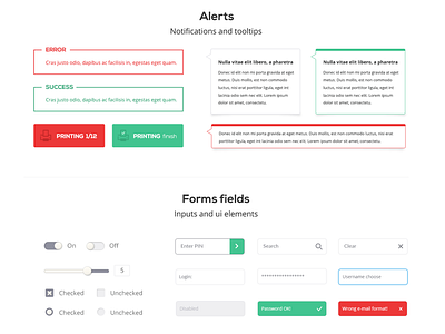 GUI for pinting company alerts button colors company gui input print select