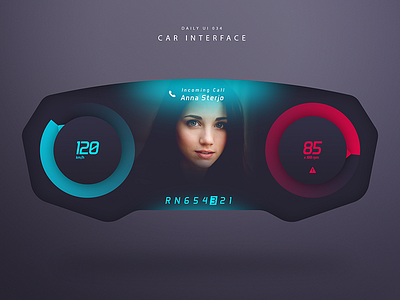 Daily UI #034 Car Interface audi calling car cockpit cool dailyui dailyuichallenge day34 minimal modern