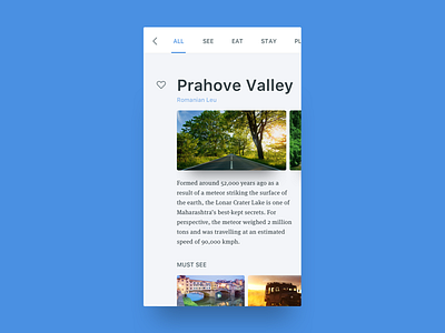 Spots page for our app eat hotel itinerary places spots stay travel trip visit