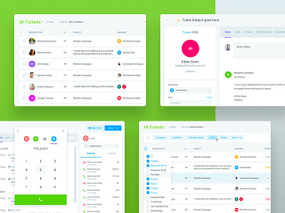 CRM - Tickets & Ticket Info clean crm dashboard design experience interface list table ui user ux
