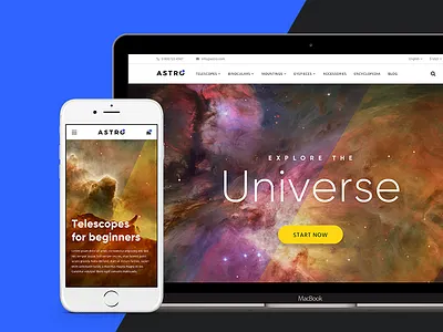 Astro — e-commerce concept animation astronomy e commerce space ui ux website