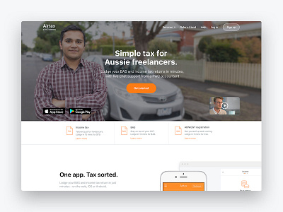 Airtax Home page airtax finance home orange tax ui