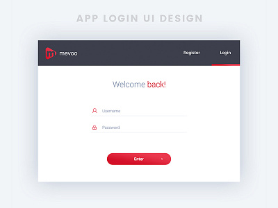 Login Form app form interface login password register sign up ui user username