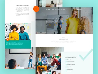 Teachable - Careers careers clean design experience flat teachable user ux web website