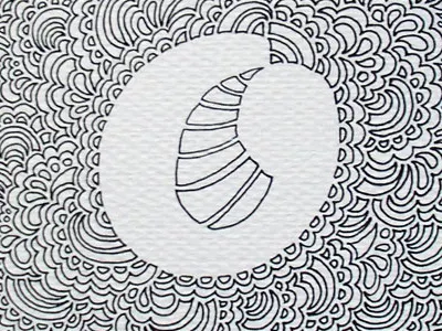 My "O" my (final black & white) alphabet art drawing illustration ink pen typography