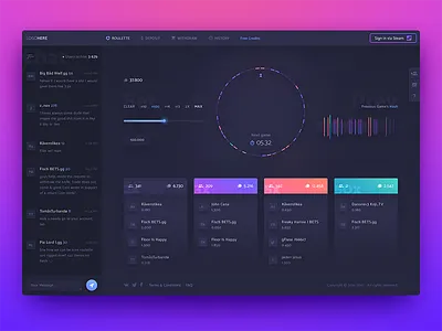 Casino administration application bet casino dashboard design game google interface material ui web