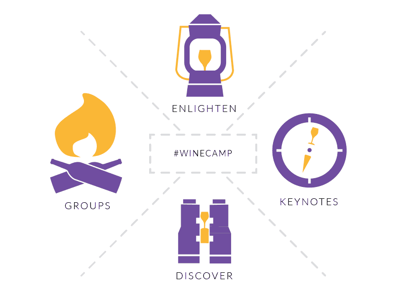 Winecamp conference icons wine