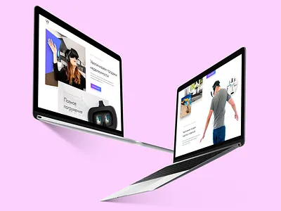 VR property landing page clear landing light minimal page vr