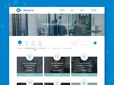 Wellspring :: Resource Library business case study resource library software ui ux videos web web design webinar. category white paper