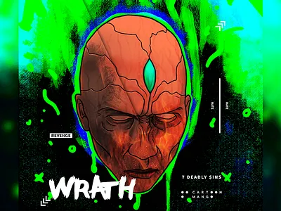 Deadly Sins - Wrath 7 deadly sins colors comicbook graphicdesign illustration layout portrait poster typography