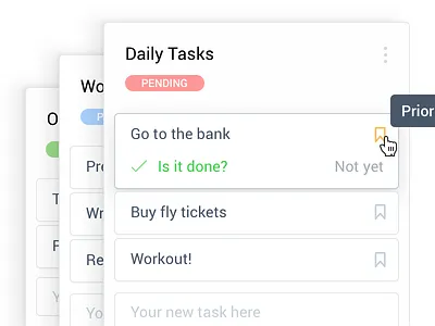 Dashboard Cards card chores clean dashboard doable forms list scrum tasks todo ux