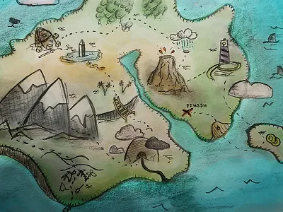 Second star to the right concepting sketch