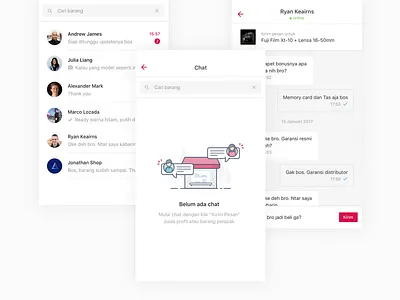 Bukalapak Chat - Mobile App chat clean ios minimal ui ux