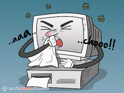 Computer Virus Joke choo computer computer virus floppy malware sneeze tissue trojan virus viruses