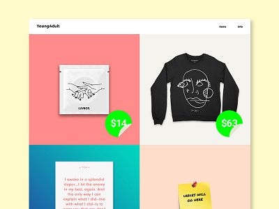 Minimal Commerce clean color ecommerce item minimal price simple sticker