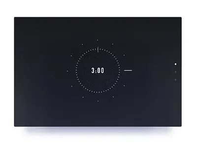 Clock Concept black and white clock minimal simple tech time ui