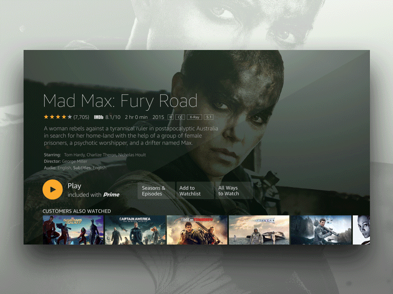 Fire TV - Detail Page amazon design fire tv sketch tv ui ux