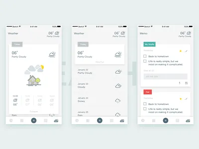 Daily Exercise — Try new styles 28 cloud icon ios ui weather