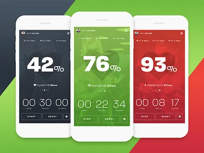 HR Fitness Tracker App app design fitness graphic design heart ios iphone mobile photoshop typography ui ux