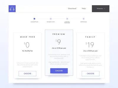 Subscription Purchase app checkout design graphic design material minimal music sign up subscription web design